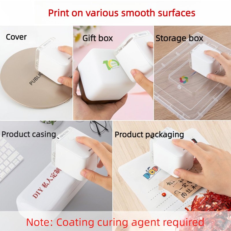 MHT-WG01 Coffee Edible Ink Printer Portable Inkjet Handheld Edible Food Bread Cake Coffee Mold Latte Baking Mold Printer