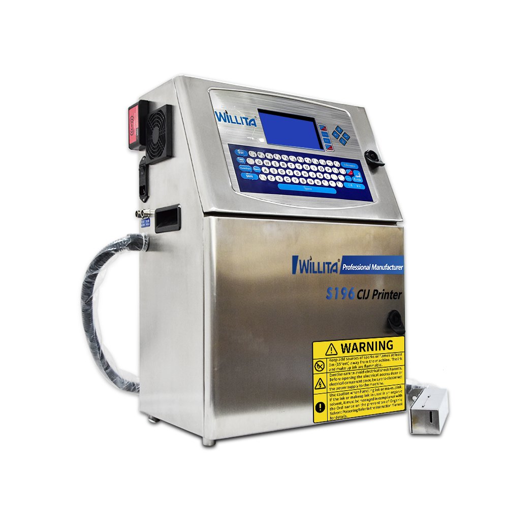 Willita Manufacturer Automatic Number Date Plastic Pipe Tube Bottle Bag Pvc Cable Cij Inkjet Printer