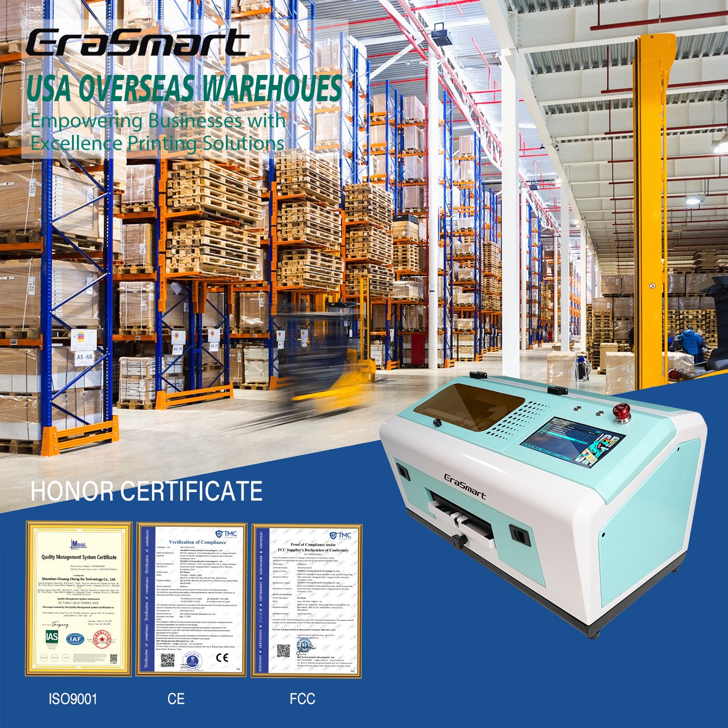 EraSmart Digital Small Desktop Cloud Inkjet UV Printer Flat Bed Printing Machine APP WIFI Wireless Phone Case Printer