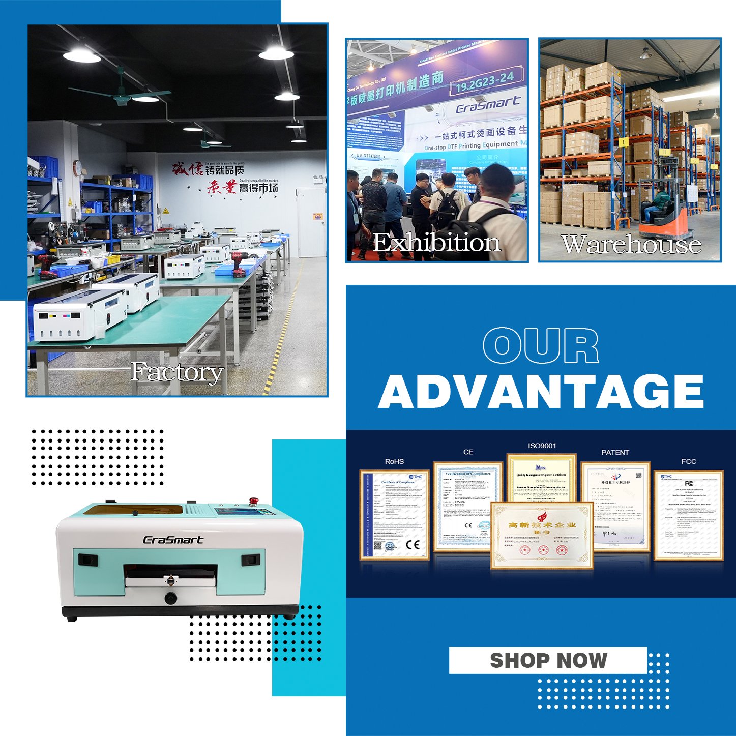 EraSmart Digital Small Desktop Cloud Inkjet UV Printer Flat Bed Printing Machine APP WIFI Wireless Phone Case Printer