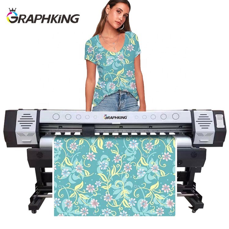 1.6m super discount large format inkjet printer roll to roll heat pressure sublimation printing with DX7 DX5 head