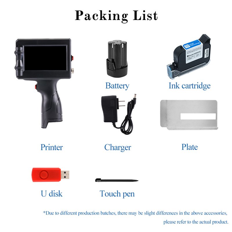 Portable Handheld Inkjet Printer /Smart Coder Carton Box Printing Machine/Time Date Handheld Batch Code Printer