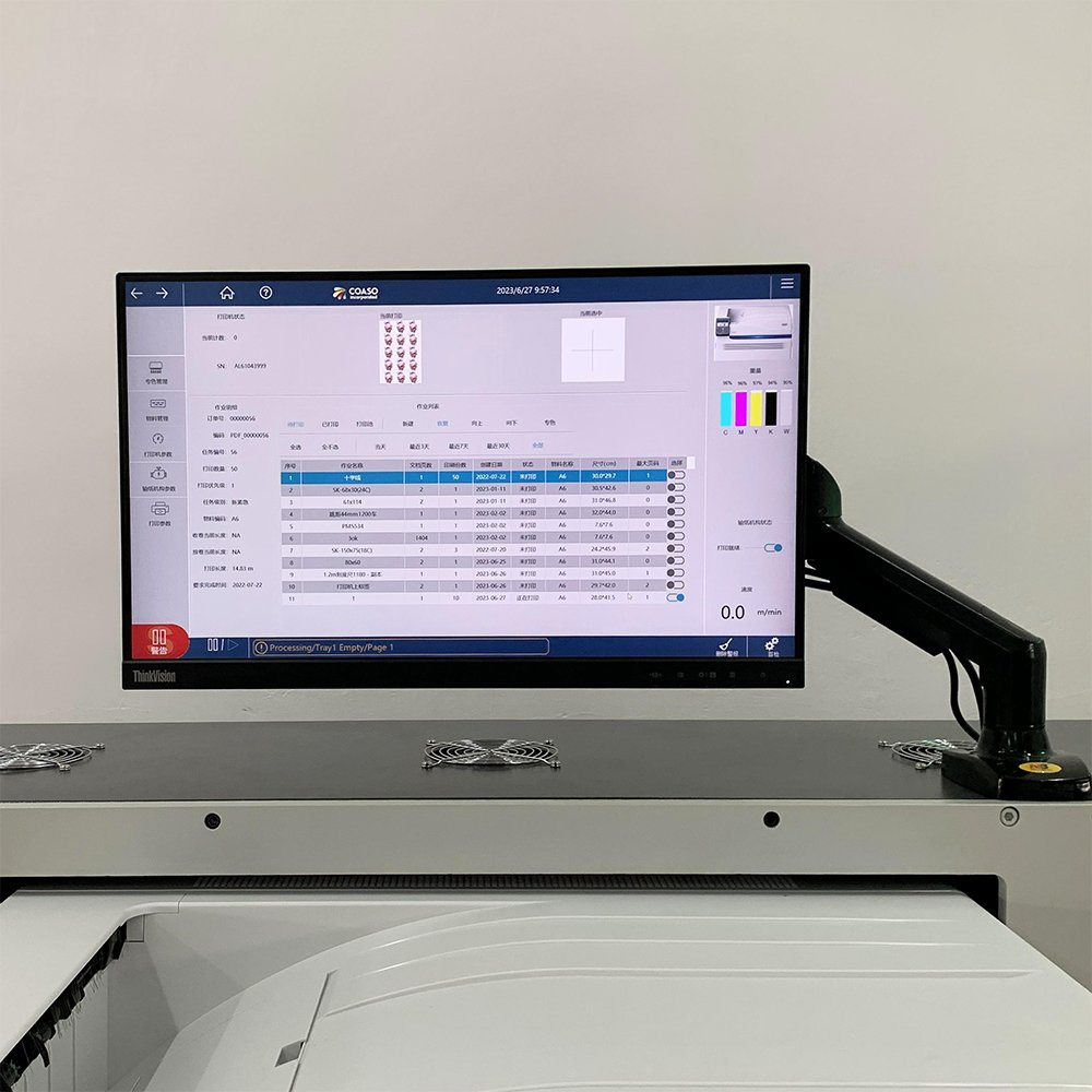 DARUI K1 330mm high resolution digital labels machine roll to roll 5 colors CMYKW white toner digital printer konica