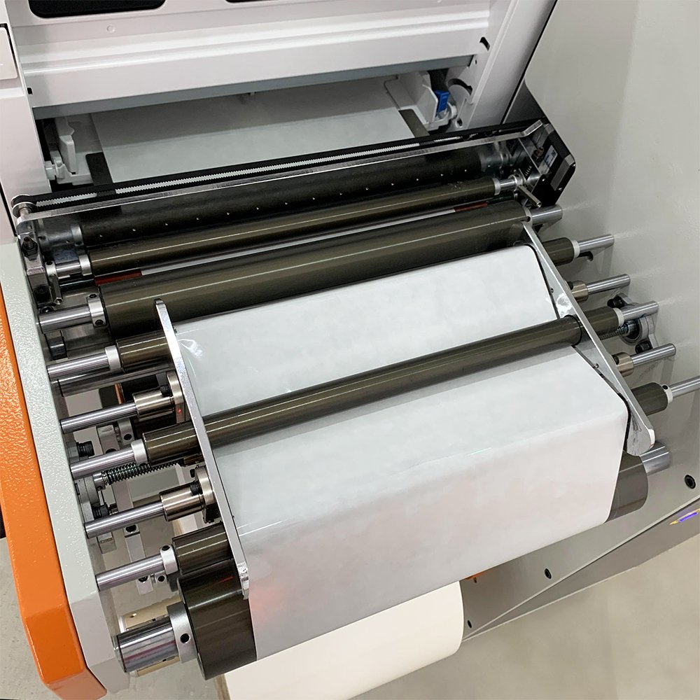 DARUI K1 330mm high resolution digital labels machine roll to roll 5 colors CMYKW white toner digital printer konica