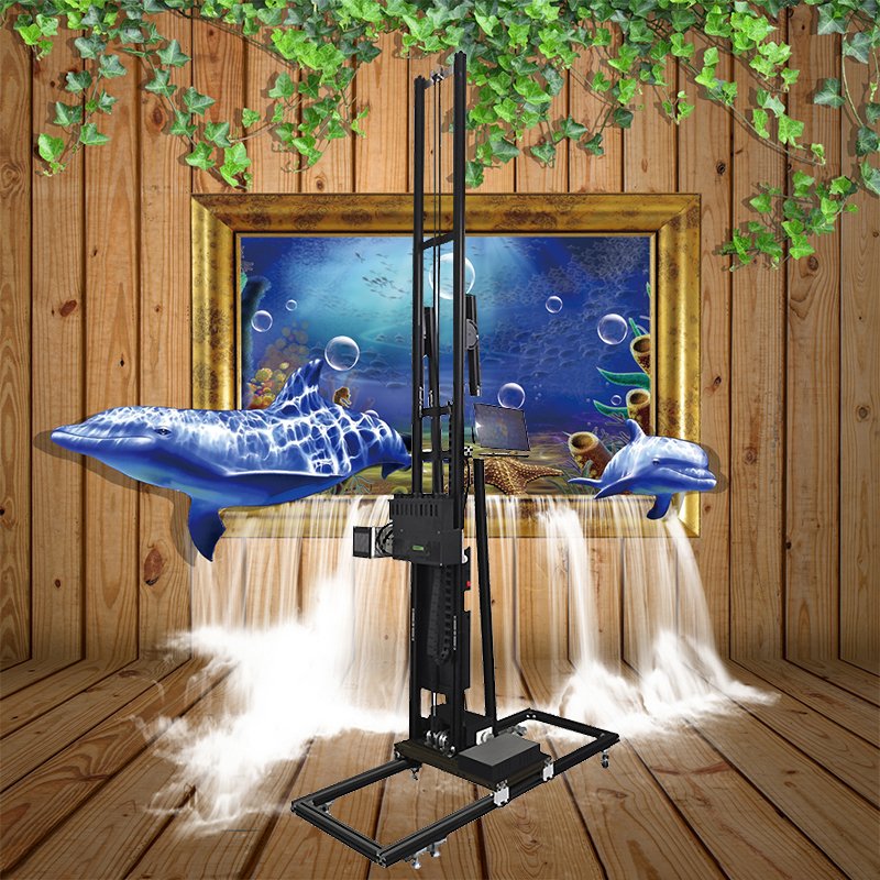 XBH 2022 New Light Weight Wall Mural Printing Machine UV Ink 3D 5D Office Room Design Vertical Wall Inkjet Printer