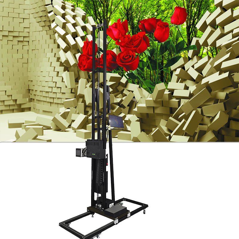 XBH 2022 New Light Weight Wall Mural Printing Machine UV Ink 3D 5D Office Room Design Vertical Wall Inkjet Printer