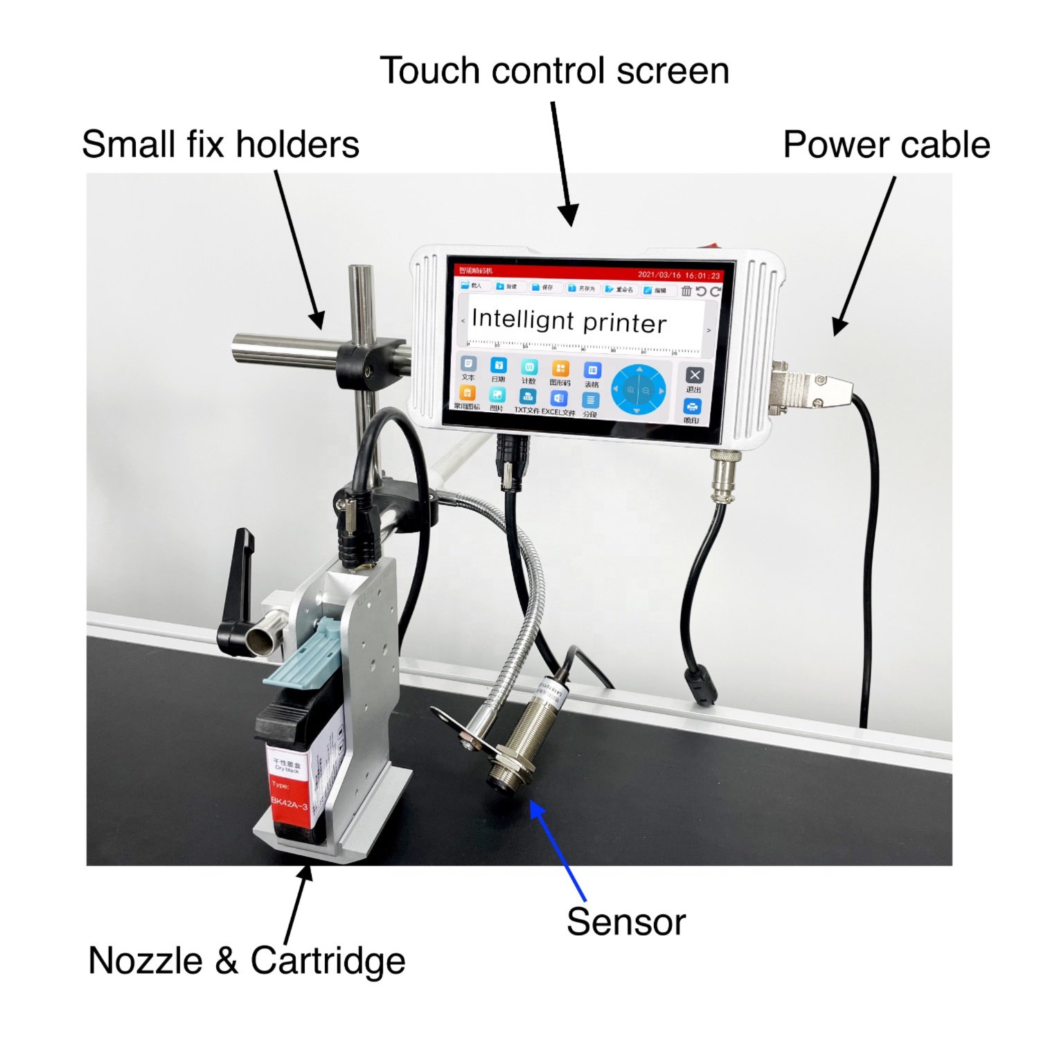 Inkjet printer date printing machine for plastic bags paper labels expiry date printing
