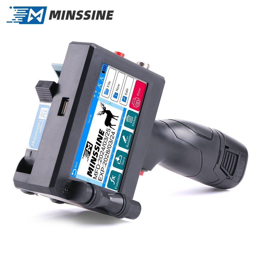 2024 top selling manual logo usb expiry date coding printing machine handheld inkjet printer