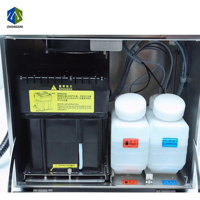Automatic CIJ Solvent Inkjet Printers for Industrial Coding Print Batch Expiry Dates Barcodes Logo Paper Label Film Box