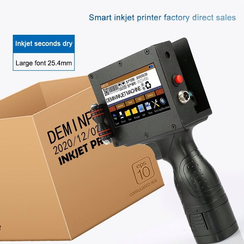 Demin MX3S handheld inkjet printer production date coding machine small automatic inkjet printing machine inkjet packaging QR co