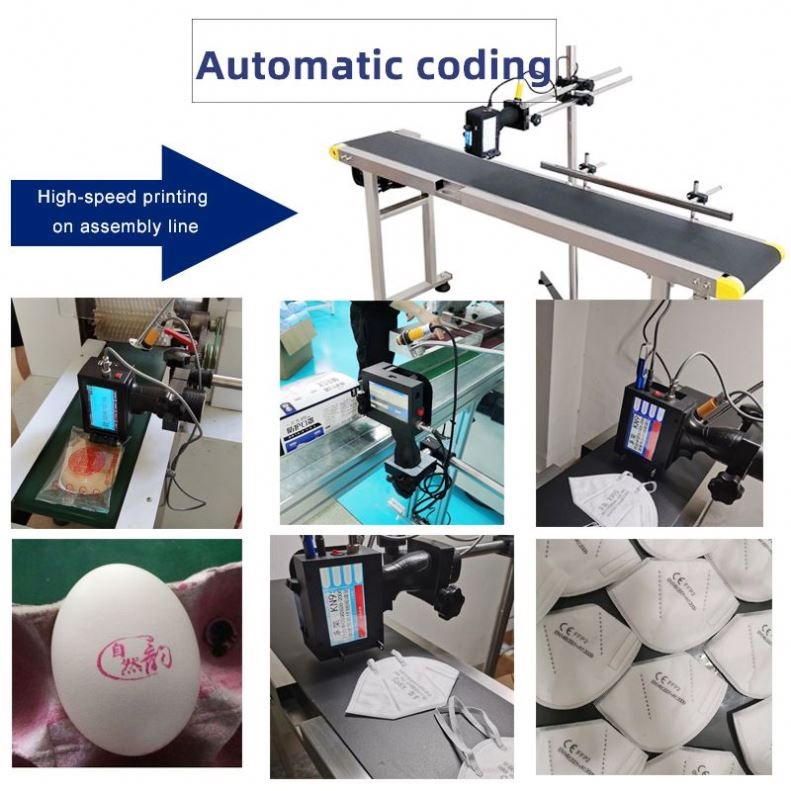 Demin MX3S handheld inkjet printer production date coding machine small automatic inkjet printing machine inkjet packaging QR co