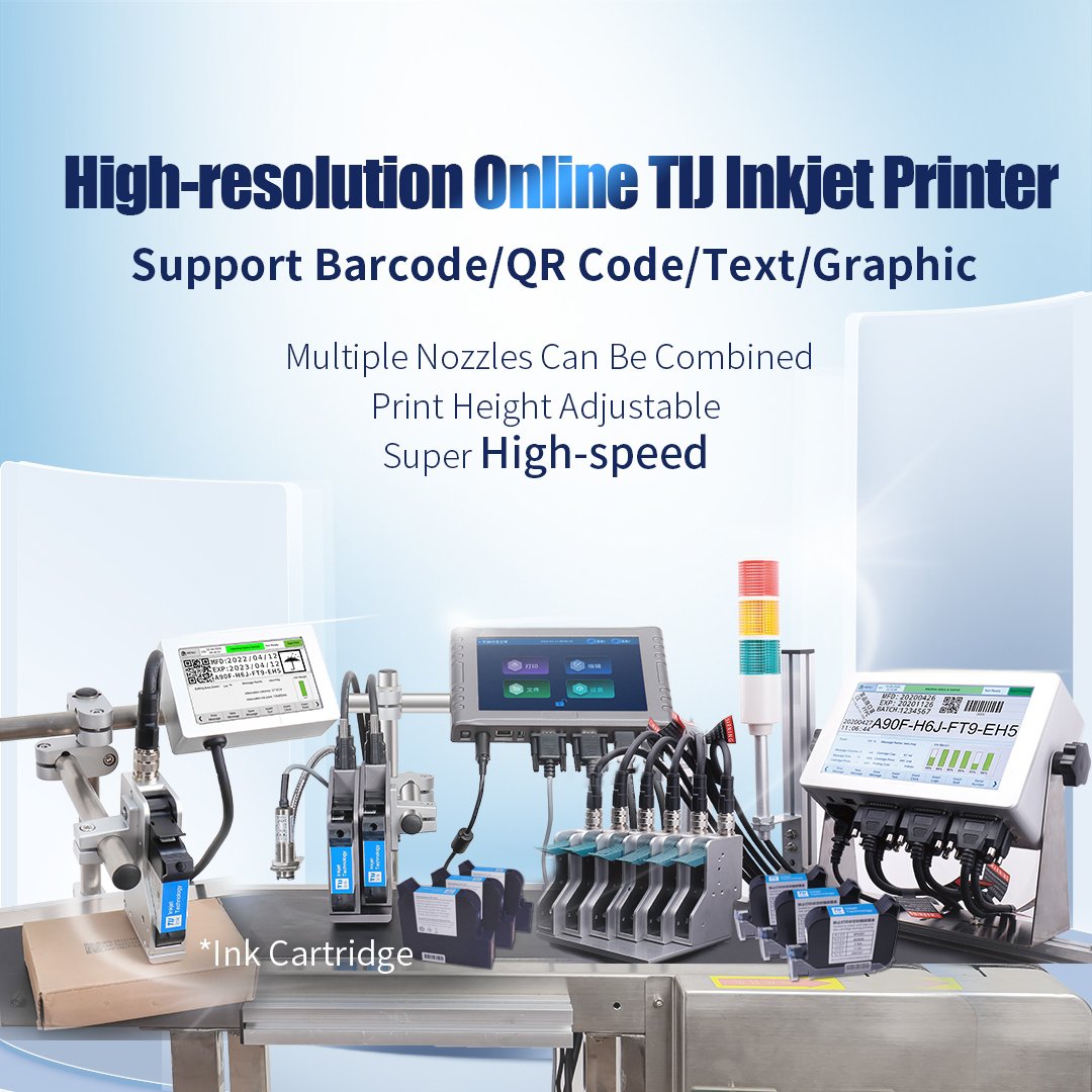 DOCOD OEM/ODM T180E 12.7mm TIJ Thermal Industrial Inkjet Printers For Date QR 2DCode Maquina De Codificacion De Fecha