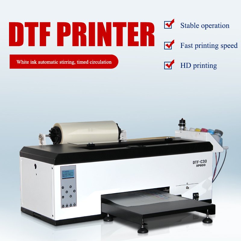 Small Desktop A3 Inkjet T Shirt Printing Machine Xp600 Dx5 30cm Heat Transfer Roll Pet Film Tshirt A3 Dtf Printer