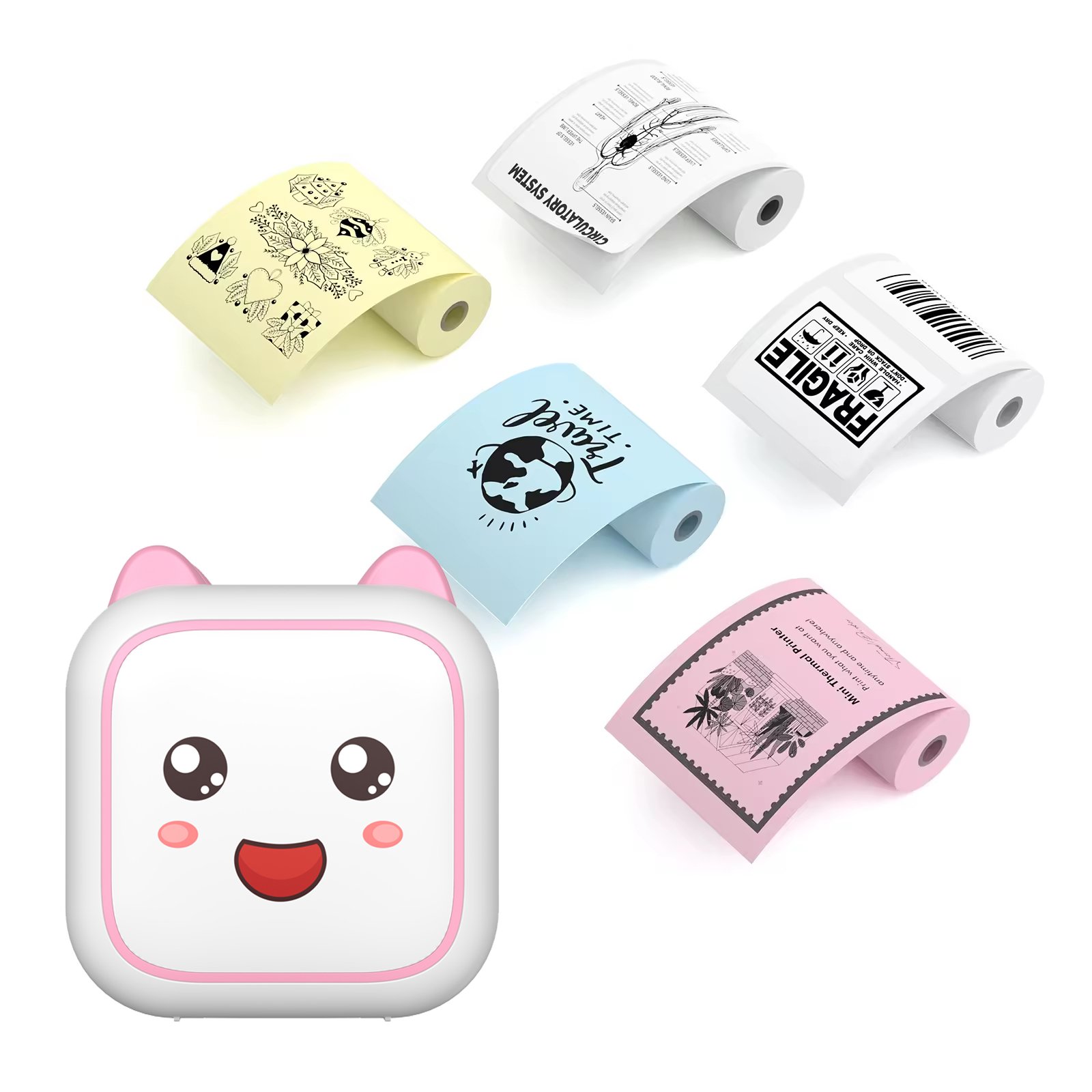 Promotion hand thermal mini printer for kids handcraft iOS and Android phone Photo Memo Printer