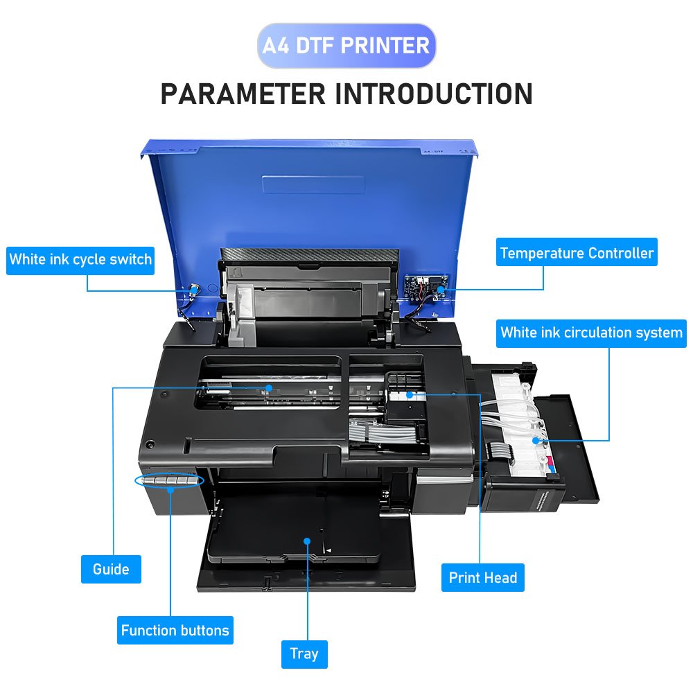 Colorsun mini digital flatbed printers a4 printing machine dtf a4 l805 heads dtf printer tshirt cloth inkjet printer