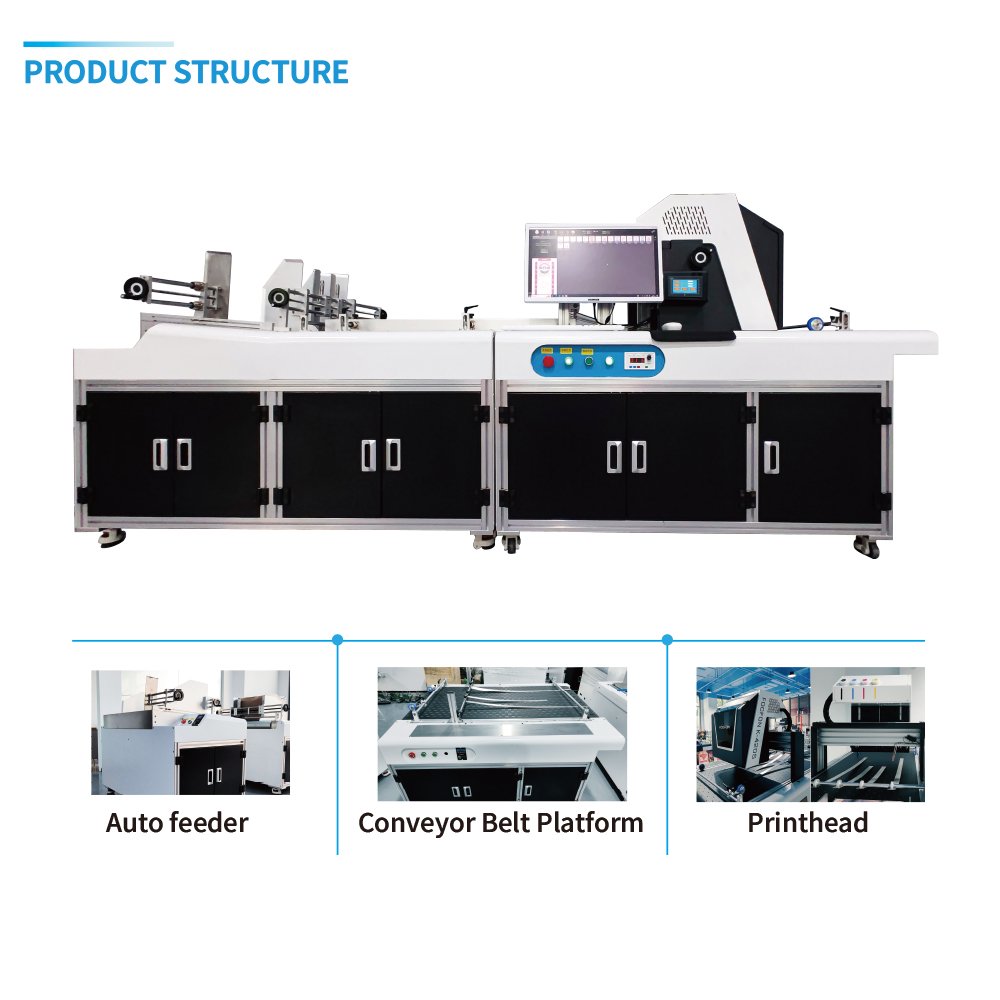 Kelier FI1000 CMYK Digital Inkjet Cardboard Paper Bag Logo Printing Machine Single Pass Carton Printer For Packaging