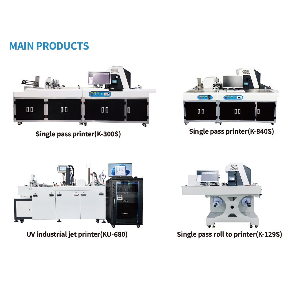 Kelier FI1000 CMYK Digital Inkjet Cardboard Paper Bag Logo Printing Machine Single Pass Carton Printer For Packaging