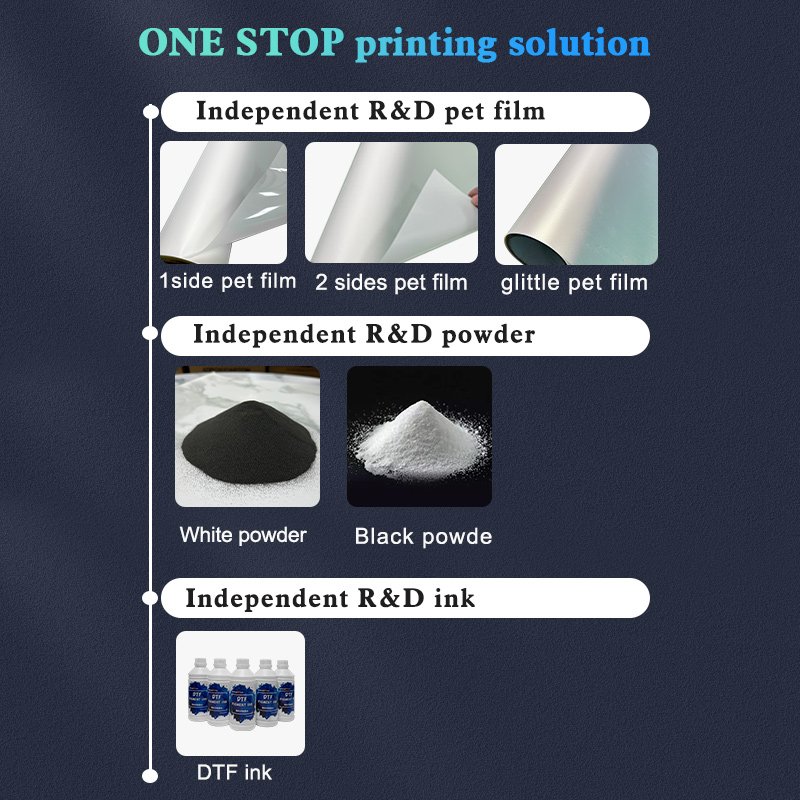 dtf printer printing machine 60cm i3200 transfer t-shirt printing machine 24 inch dual head pet film white toner printer