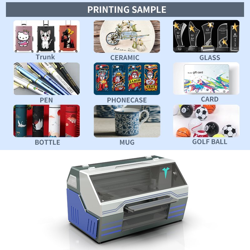 UV Printer Small Flat Mobile Phone Case Diy Production Machine Leather T-shirt Clothing Cloth Textile Digital Printing Machine
