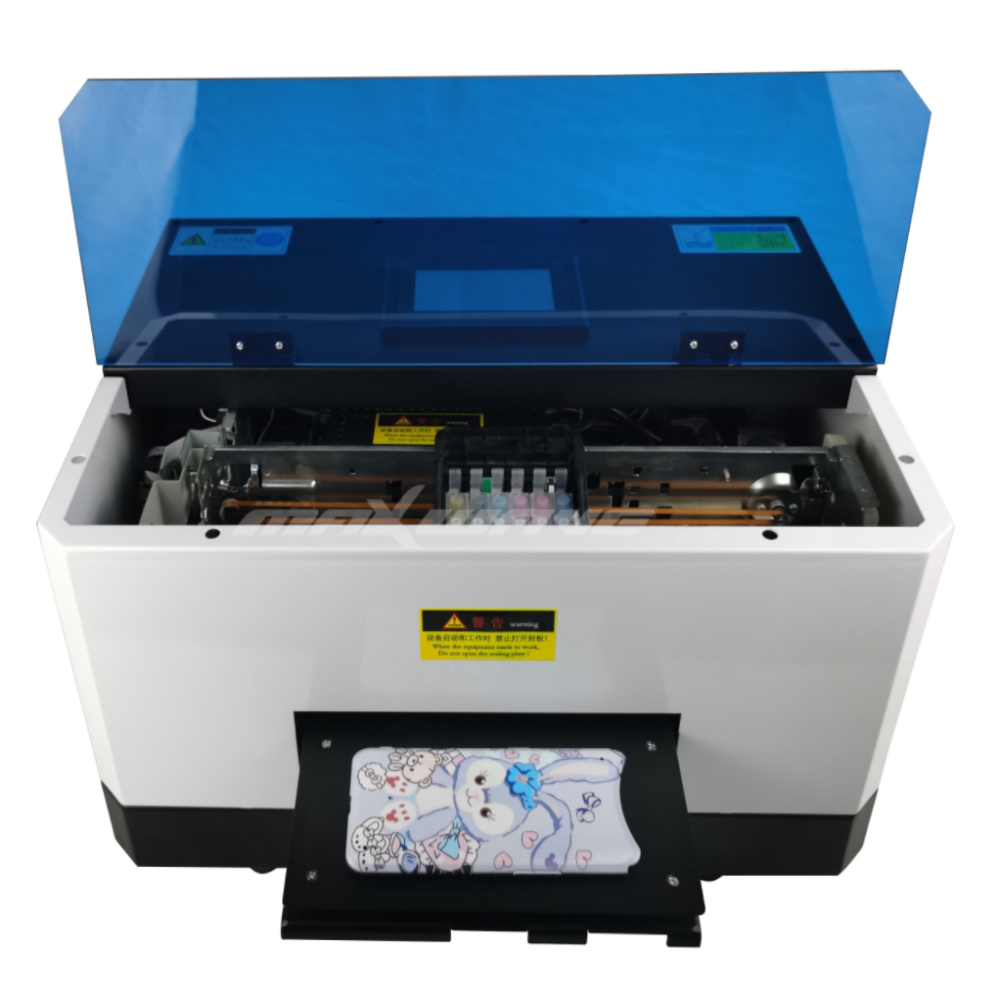 Maxwave Good Price Phone Case Acrylic Crystal Wood CD U disk Printing CMYKW Automatic A5 UV Inkjet Printer