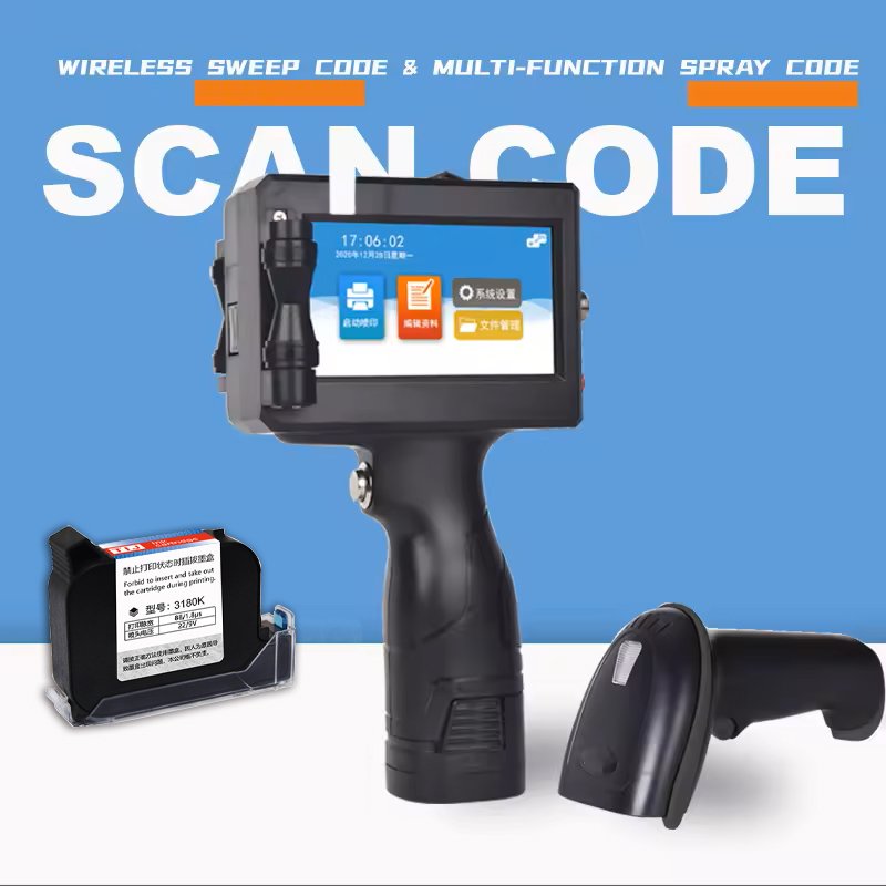 D10s Handheld Small Printing Machine Production Date Printing Machine Code Wireless Bluetooth Scanning Two-dimensional Code Bar