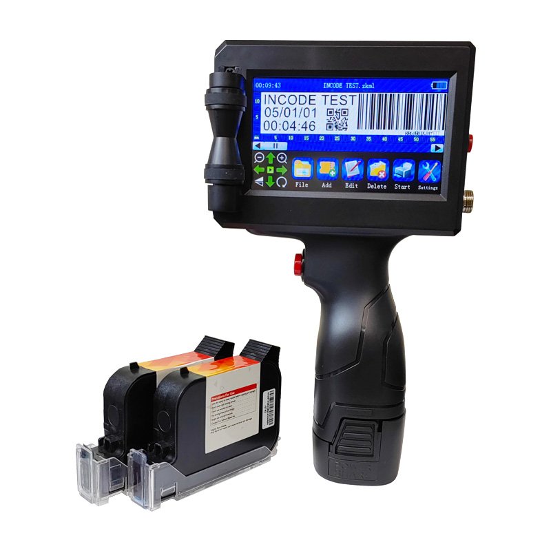 Manufacture Price 4.3 inch screen hand handheld 25.4mm 50mm plastic bracket machine inkjet printer