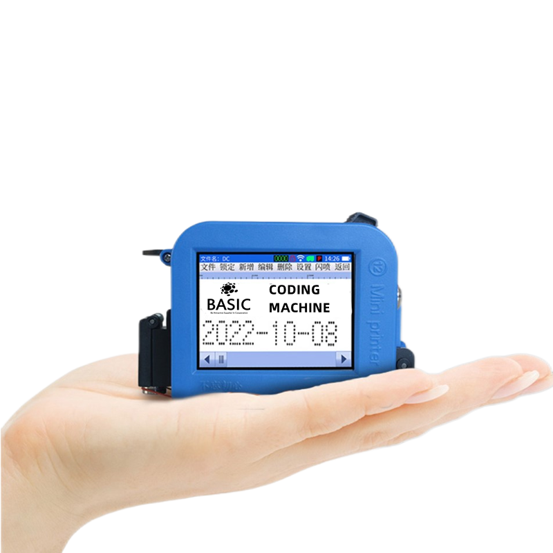 Small Pccket Production Date Bottle Can Label Logo Handheld Mini Inkjet Printer for Egg Eco Solvent Ink Flatbed Material Manual