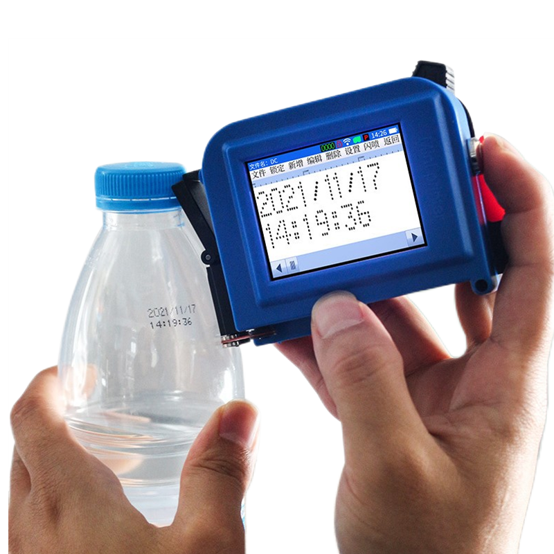 Small Pccket Production Date Bottle Can Label Logo Handheld Mini Inkjet Printer for Egg Eco Solvent Ink Flatbed Material Manual