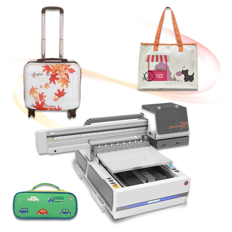 A1UV printer, visual positioning digital inkjet printer, three nozzle white color varnish uv dtf printer, acrylic printer