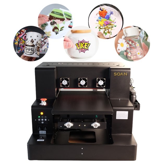 The most popular A3 UV Printer DIY Logo Printing Machine for Glass Metal Leather Phone Case Wood UV Flatbed Printer Machine