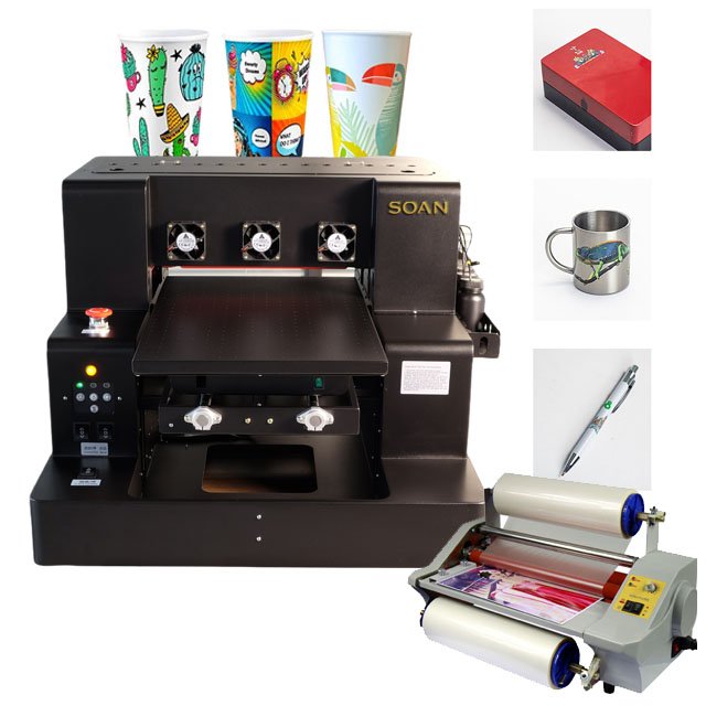 The most popular A3 UV Printer DIY Logo Printing Machine for Glass Metal Leather Phone Case Wood UV Flatbed Printer Machine