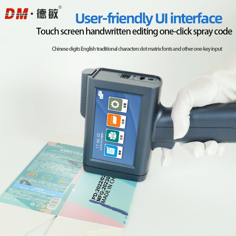 Small Portable Handheld Inkjet Printer For Bottle Craft Paper Bag Package Coding Expiry Date Brand Logo Printing Machine