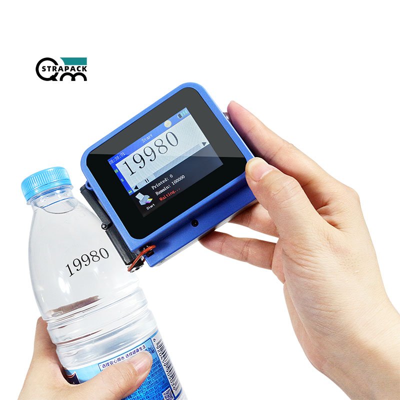 Mini Handheld Tij Printer 12.7mm Time Date Counter Logo Label Qr Code Bar Code Logo for Round Object