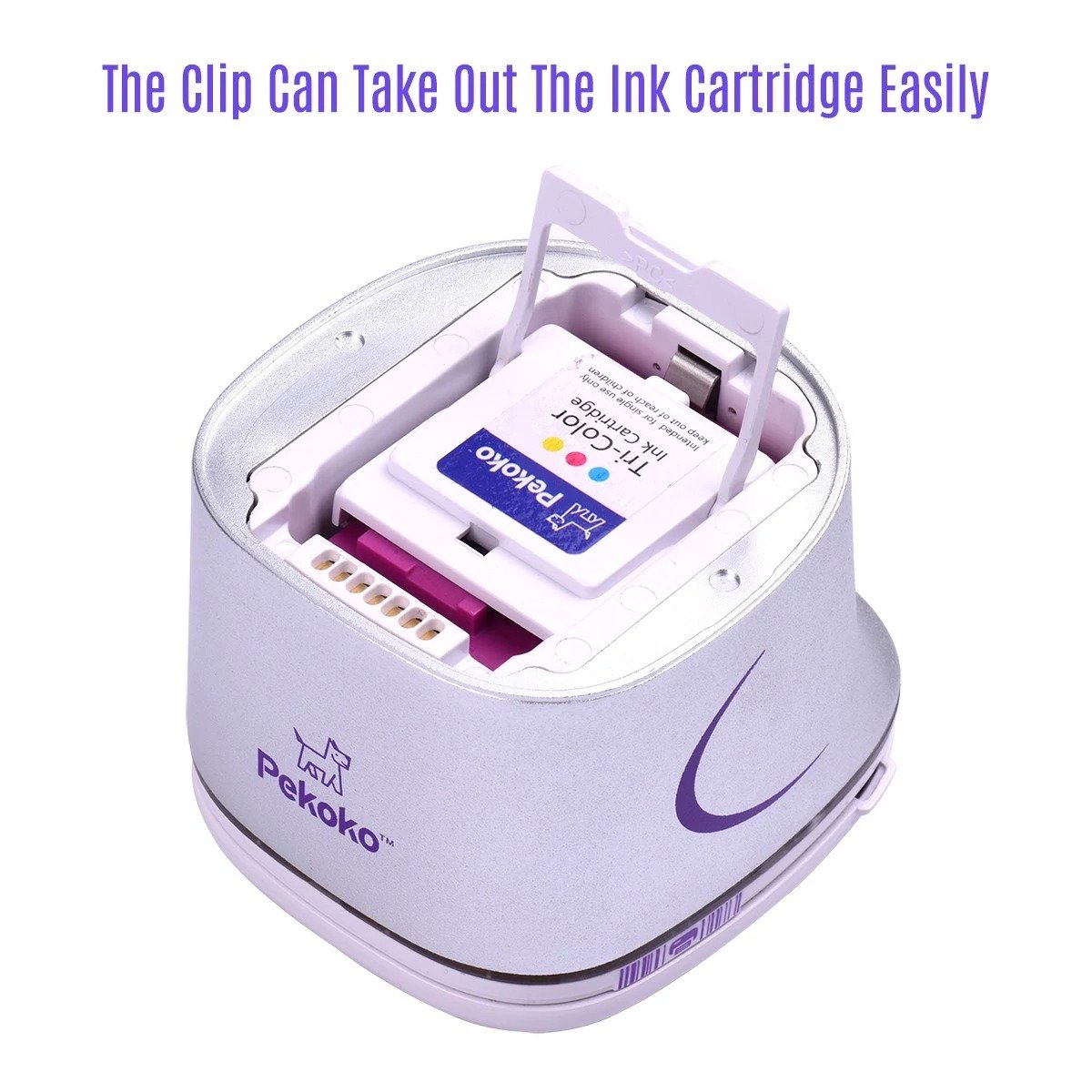 Pekoko Portable Color Inkjet Printer Support 1200dpi Wireless Connection Compatible with Smartphone for Customized Text Barcode