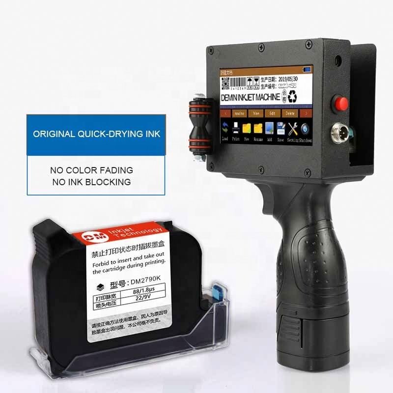 TIJ Thermal Inkjet Touch Screen Hand Jet Printer 300DPI 600DPI Date Printing Manual Machine handheld inkjet printer