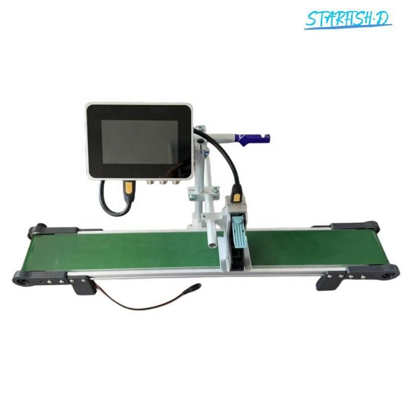 Desktop Automatic Expiration Date Printer Online Ink Jet Tin Can Plastic Bottle Expiry Date Printing Machine with Mini Coveyor