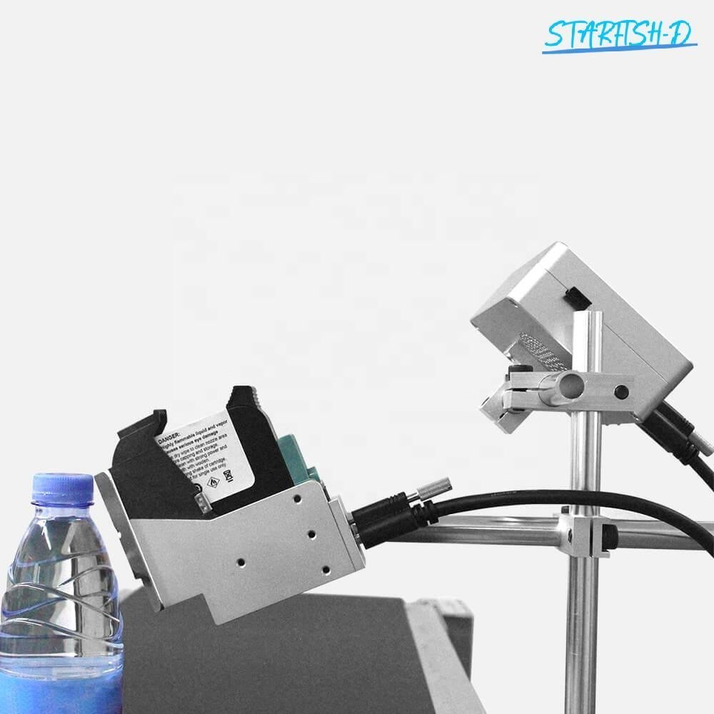 Desktop Automatic Expiration Date Printer Online Ink Jet Tin Can Plastic Bottle Expiry Date Printing Machine with Mini Coveyor