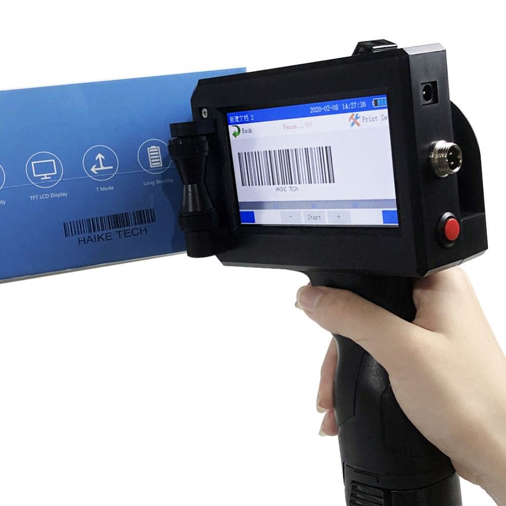 Industrial Ink Jet Printing Equipment 12.7Mm 25.4Mm Handheld Inkjet Printer Printing Machine Carton