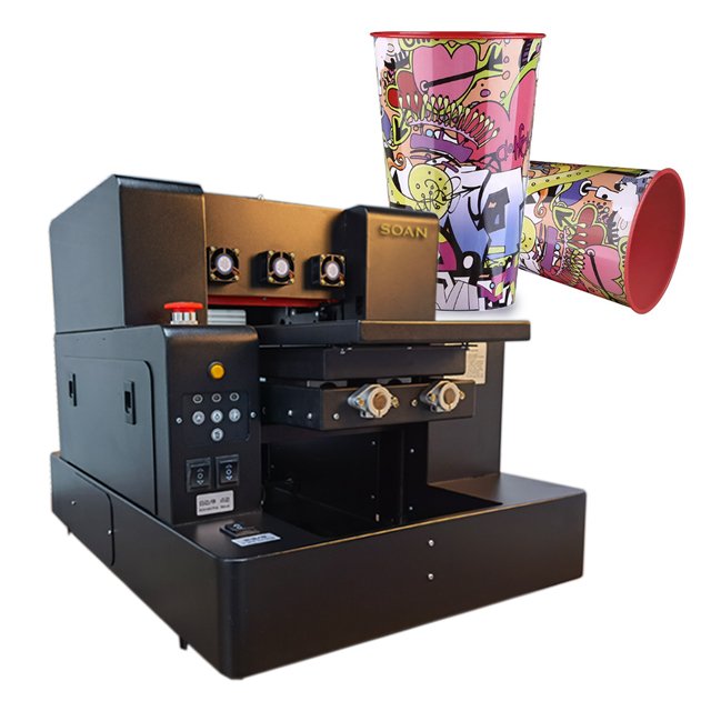 Factory direct sales A3 UV Printer Inkjet Flatbed UV Printing Machine Desktop Digital Phone Case leather Cup Flatbed UV Printer