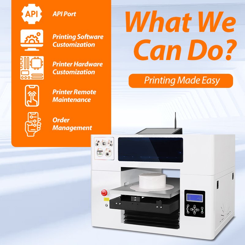 Hot Sale Food Printer Cake Cookie Printer Support Scan QR Code Upload Pictures DIY