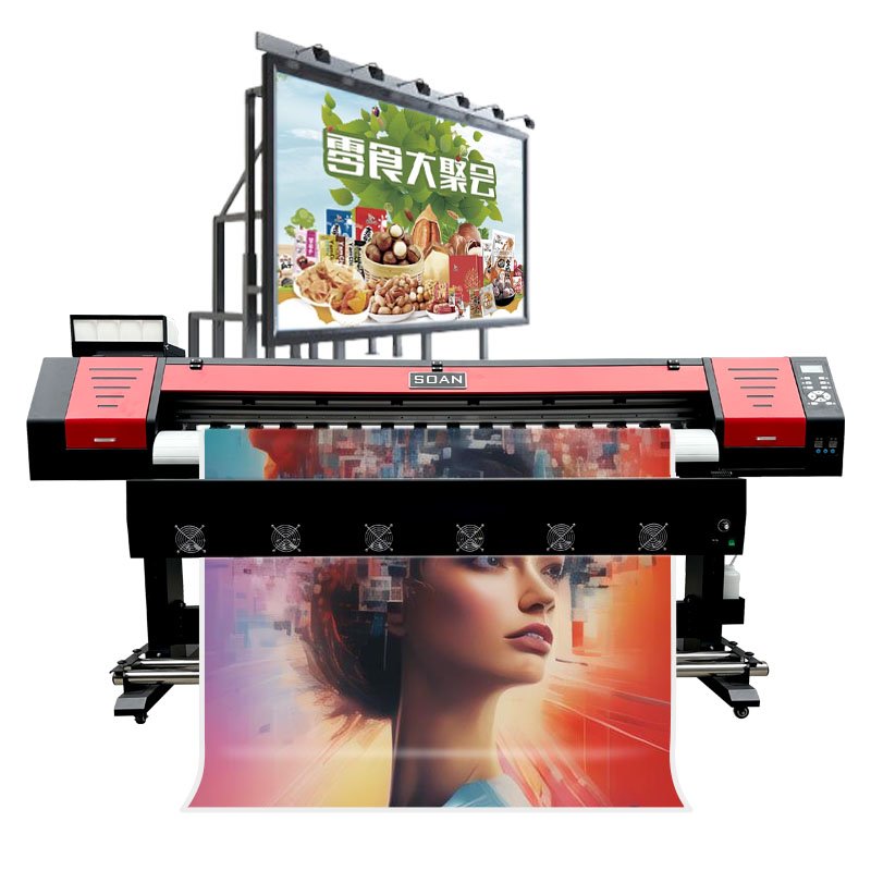 Soan Large format Eco Solvent 2.5m Eco Solvent Printer 6 Colour XP600 I3200 Canvas Oil Painting Digital Inkjet Printer Machine