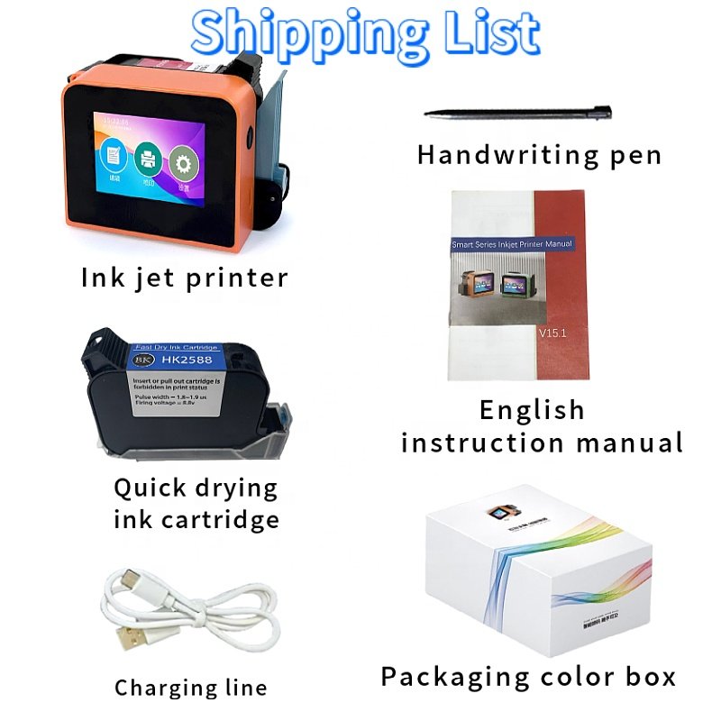 12.7MM 25.4MM Hot Selling Portable Automatic Mini Handheld Inkjet Printer