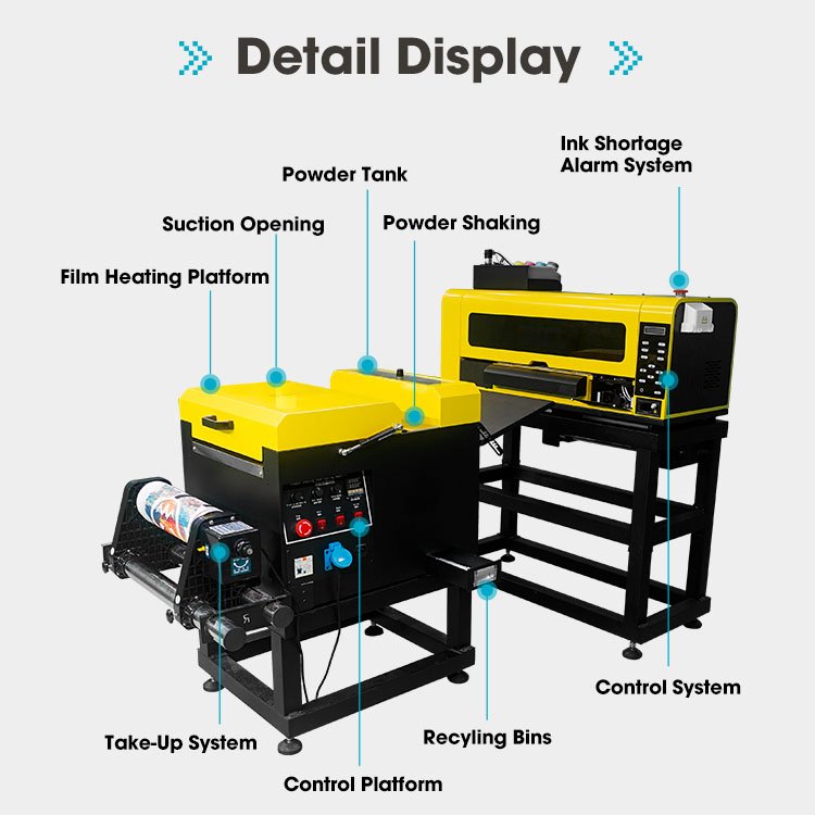USA local technical service a3 dtf printer factory stock 30cm 33cm dtf inkjet printer with xp600 and shaker