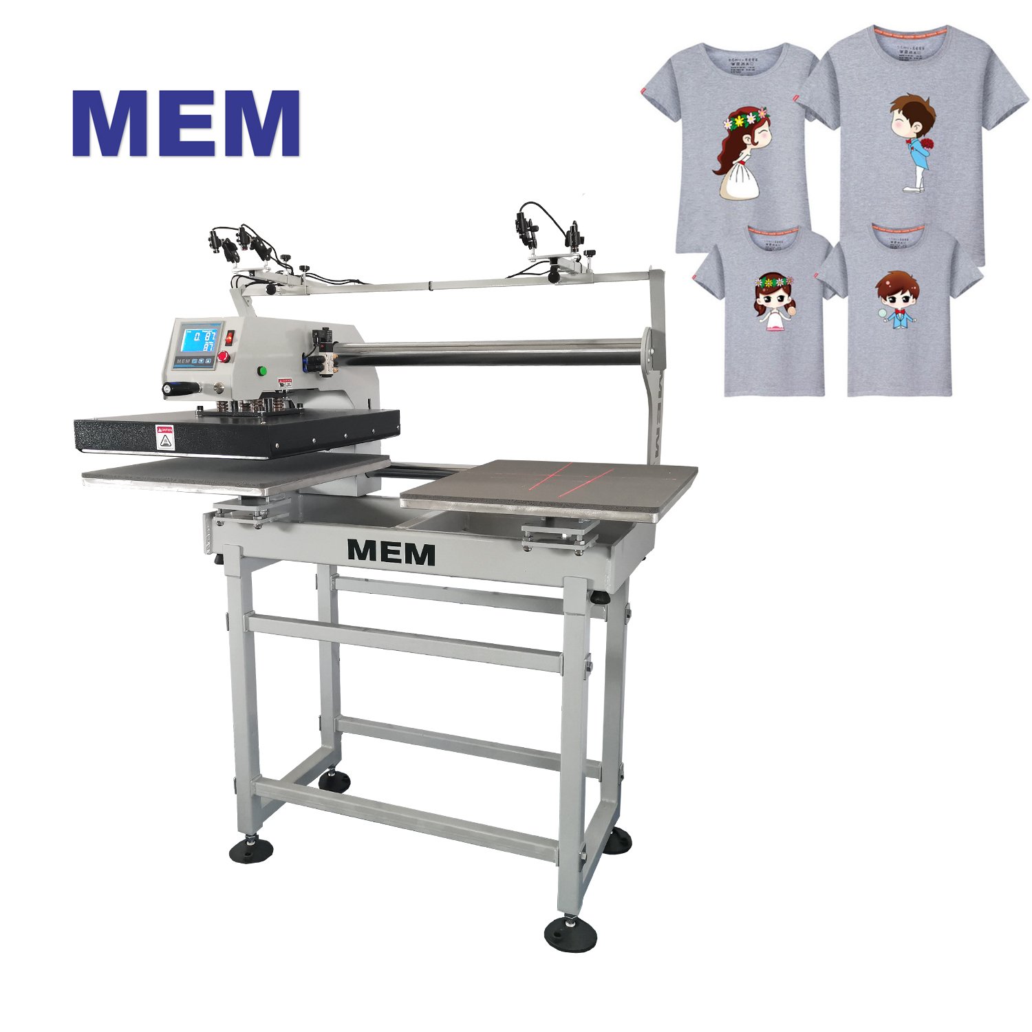 TQ 4050 40*60 double station pneumatic heat press machine semi-automatic sublimation machine + laser alignment