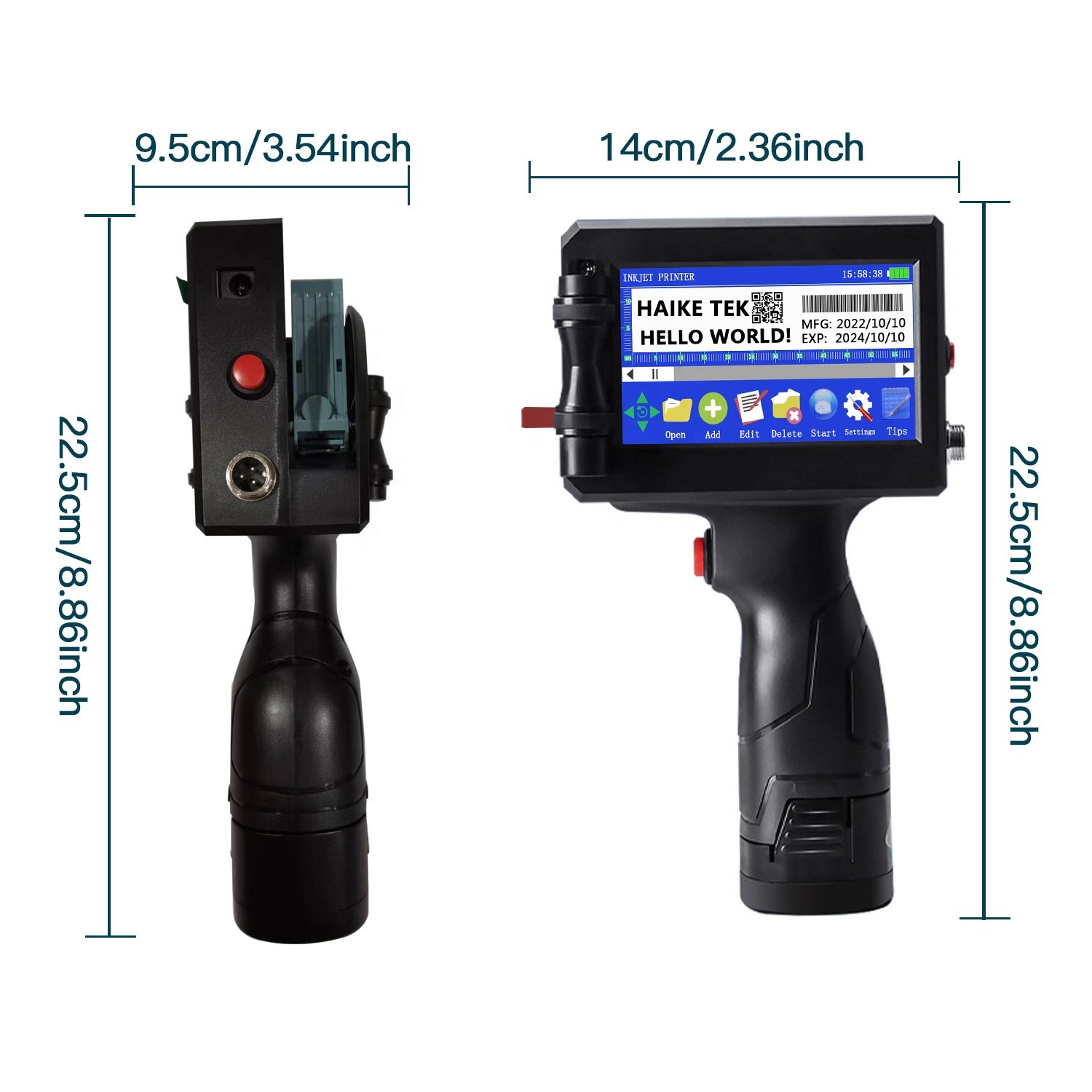 Bluetooth Mini Inkjet Printer For Expiry Date Marking On Rubber