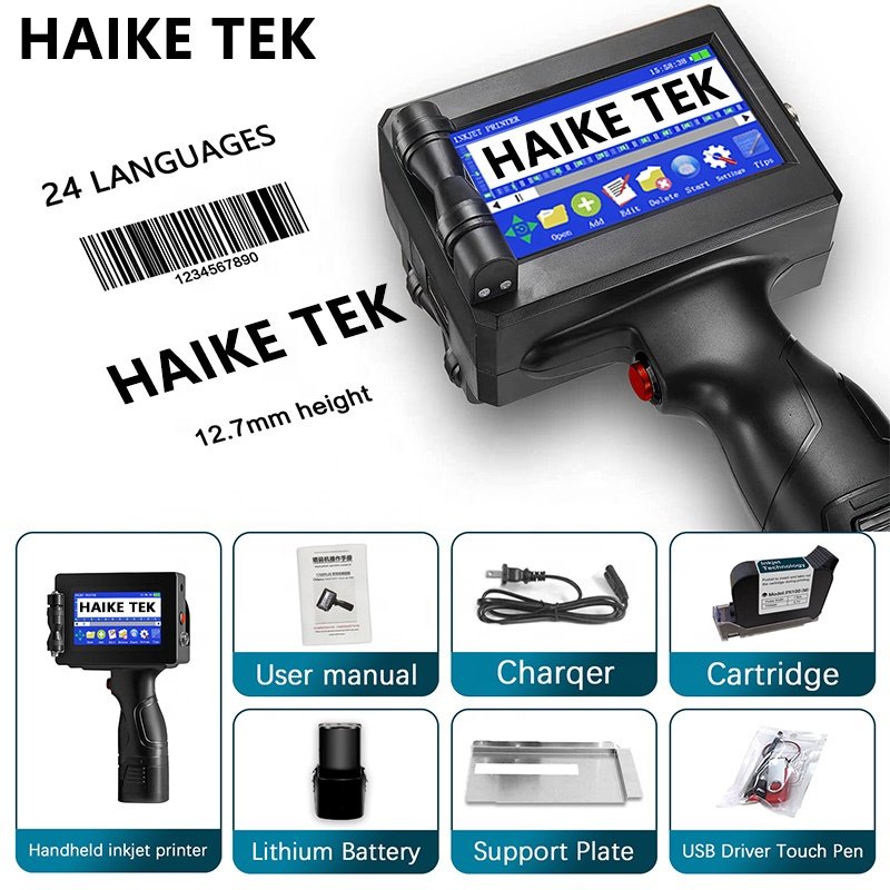 Bluetooth Mini Inkjet Printer For Expiry Date Marking On Rubber