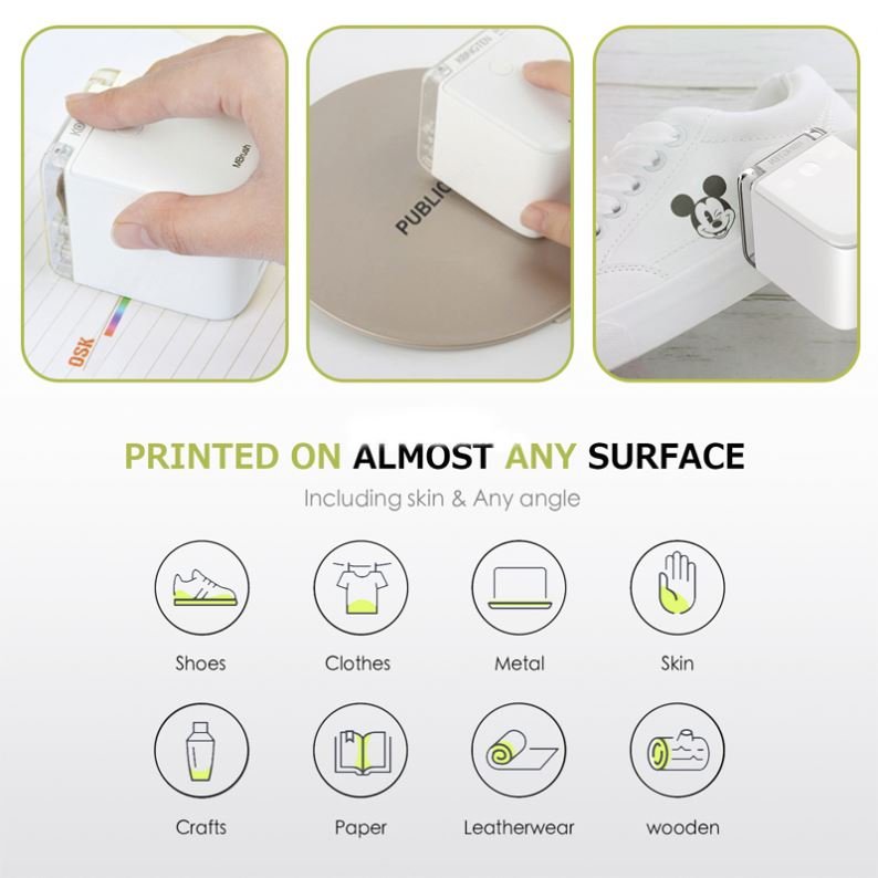 Hot Sales Product Smallest Mobile Color Portable Online Mini Color Printpen Edible Ink Food Print Hand Held Inkjet Printer