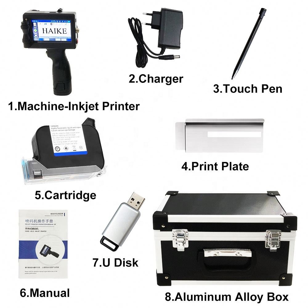 Mini Inkjet Printer Smart Handheld Mini Printer to Print Production Date Bag Bottle Body