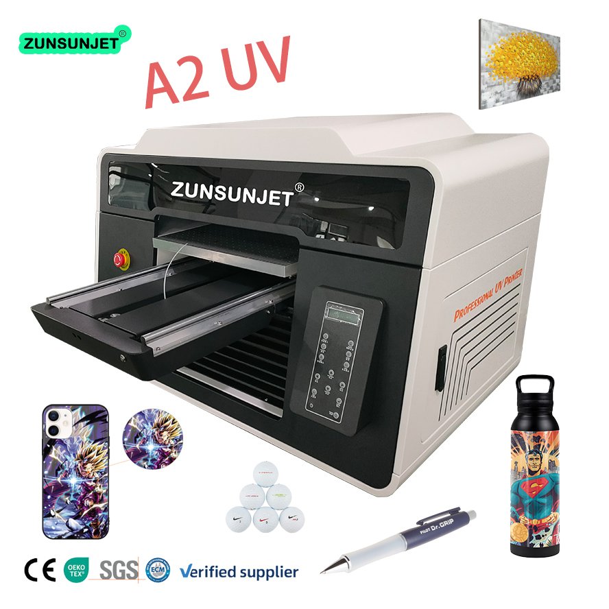 digital A2 Uv Led Printer Direct To Substrates Inkjet Printer For Printing On Bottle