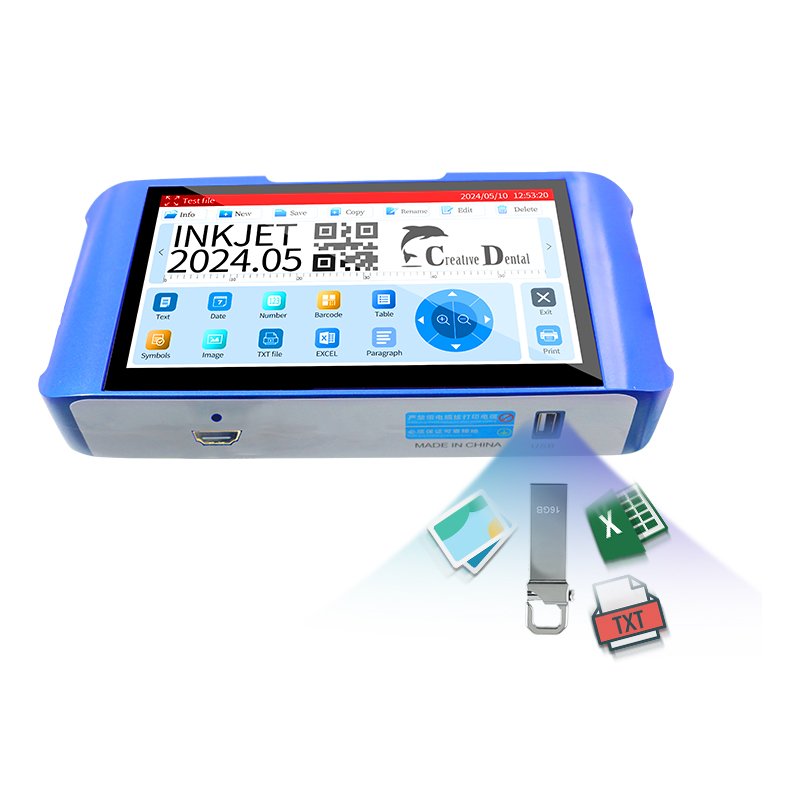 QIMEI bottle production date coder online automatic one inch inkjet printer for Production Date